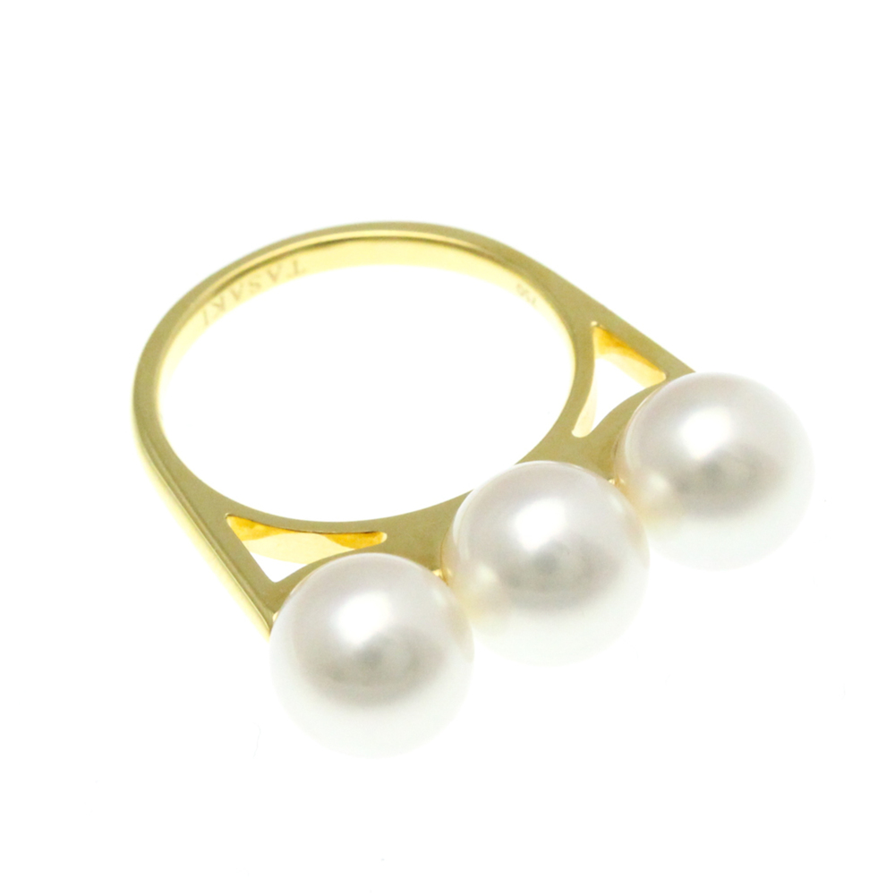 Tasaki Balance Ella Ring Yellow Gold (18K) Fashion Pearl Band Ring Gold - Picture 9 of 10